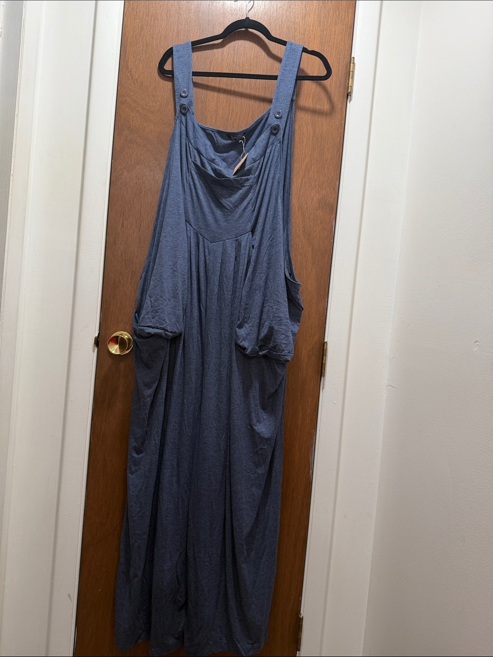 BloomChic Blue Draped Casual Jumpsuit